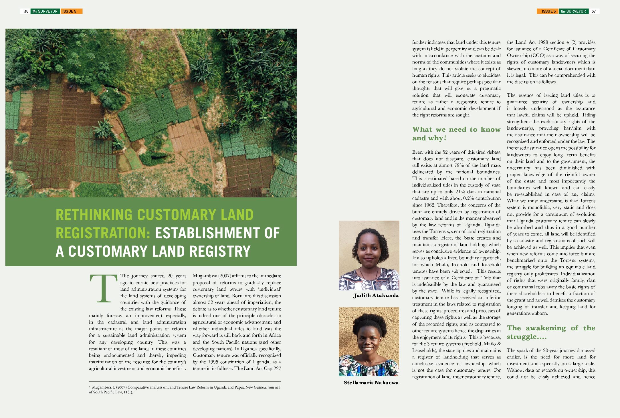 Rethinking Customary Land Registration: Establishment of a Customary Land Registry